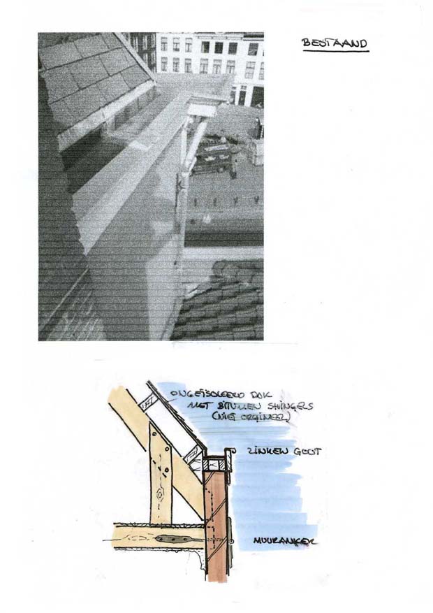bestaande detailering goot i.c.m. isolatie
